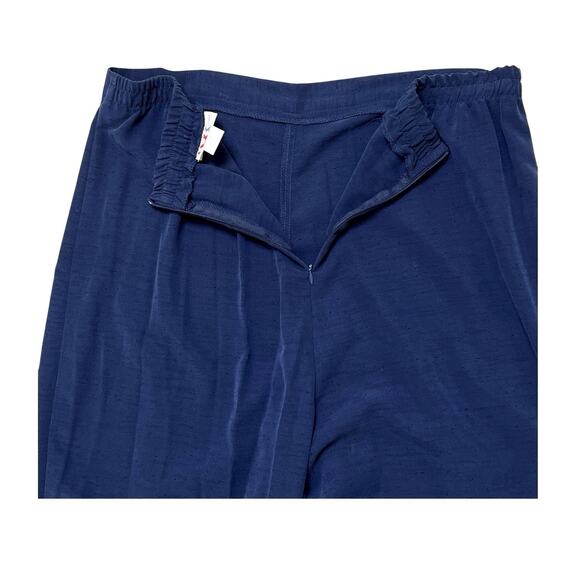 R K Originals Pant Suit 2 Piece Size 14 Blue Top Elastic Waist Pants Flowy Light - Picture 7 of 16